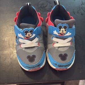 Disney Mickey Mouse Kids Sneakers - Blue, Red, and Gray